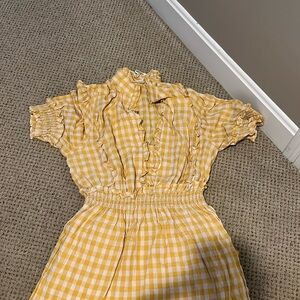 Yellow and white max studio dress